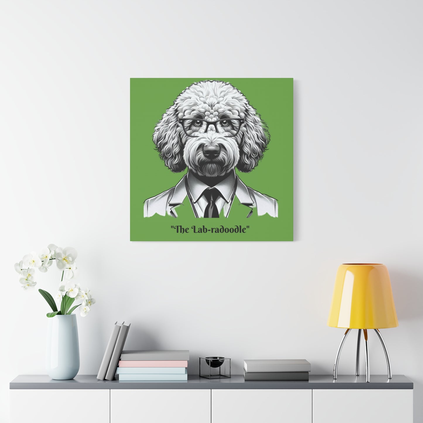 Lab-radoodle Print Green