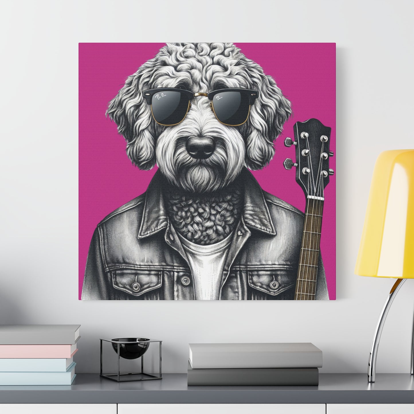 Rock Doodle Art Print in Pink