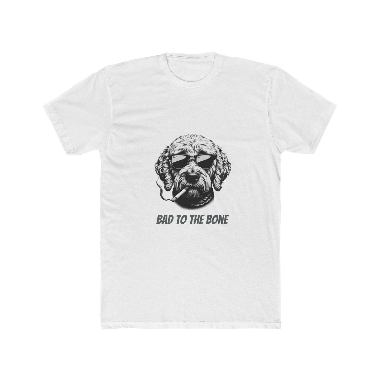 Unisex Graphic Tee - Bad to the Bone Smoking Doggo Design