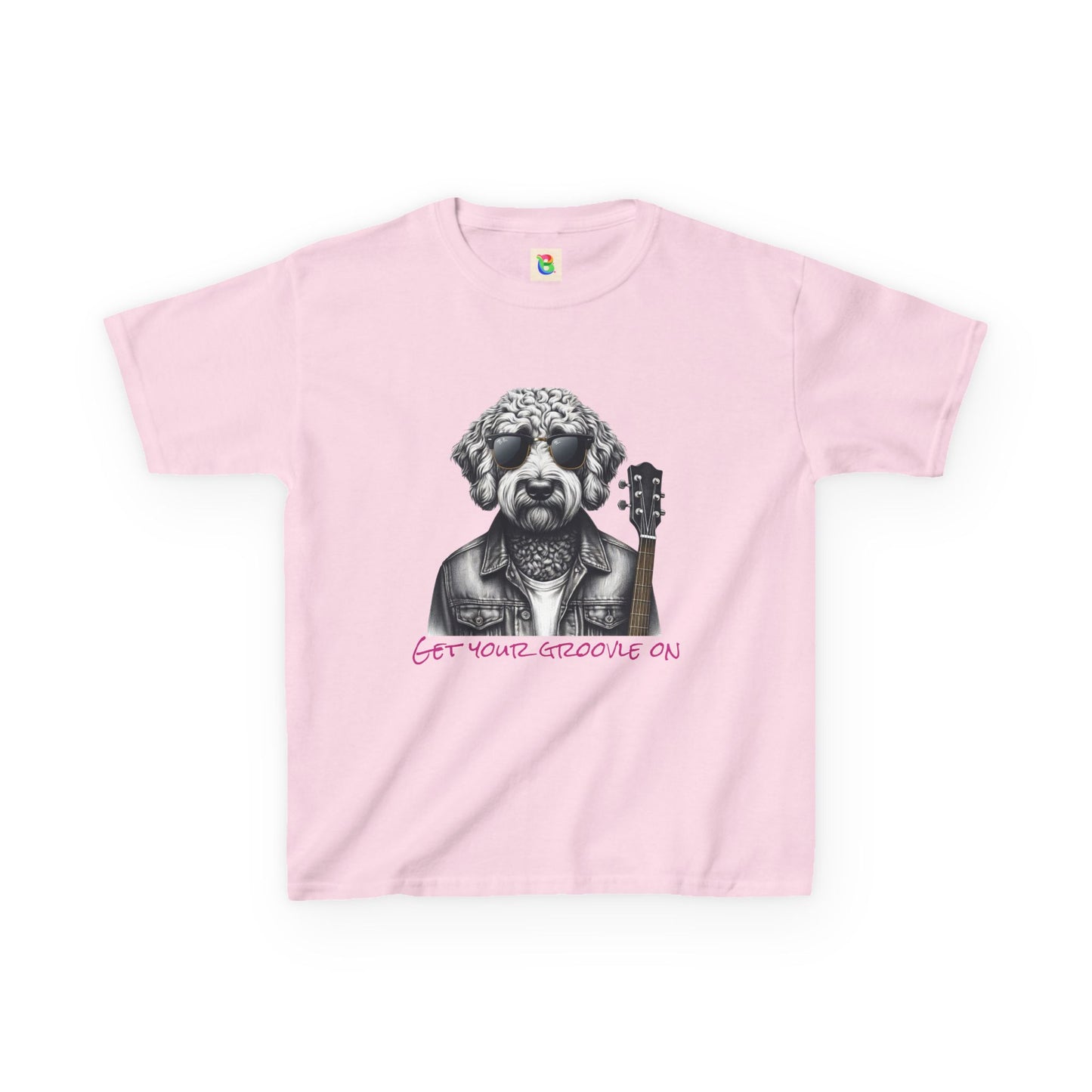 Kids T-Shirt with Groovy Groodle Design - Buffoodle Designs
