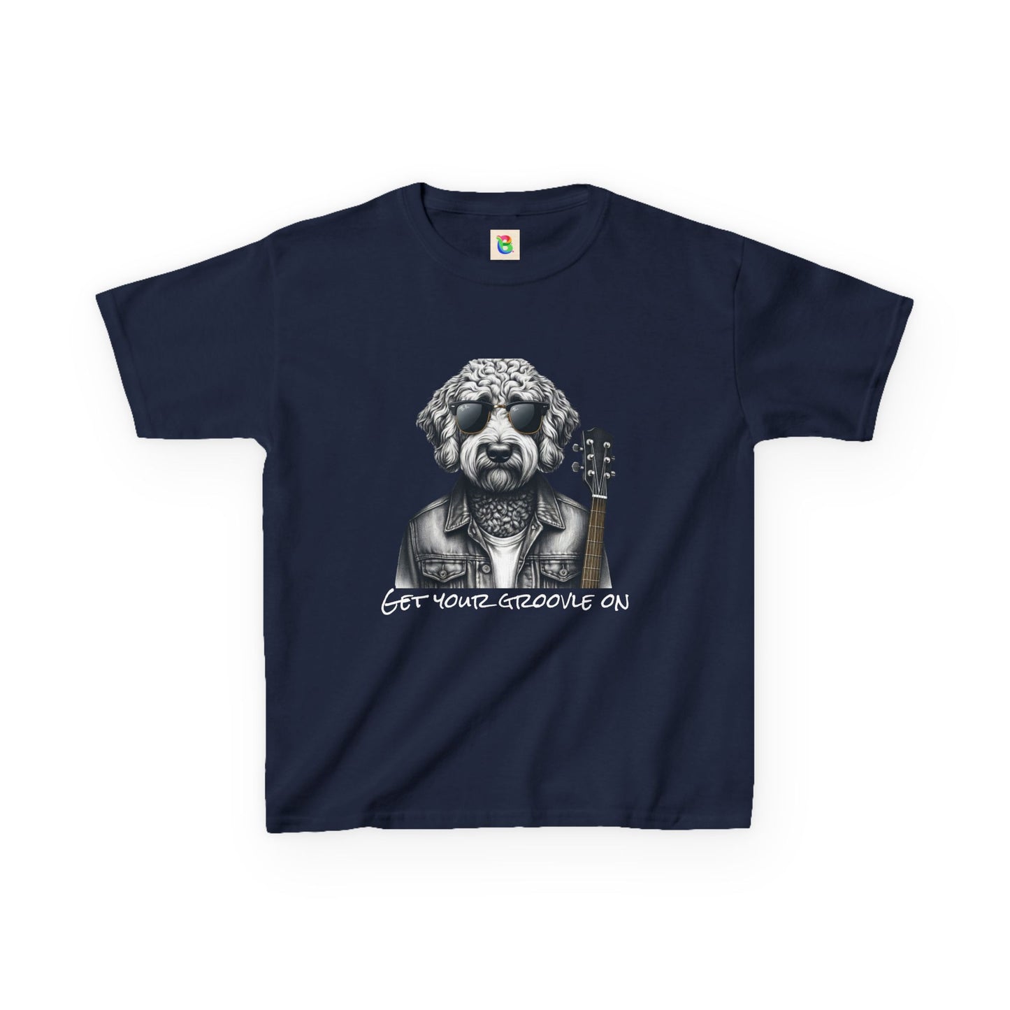 Kids T-Shirt with Groovy Groodle Design - Buffoodle Designs