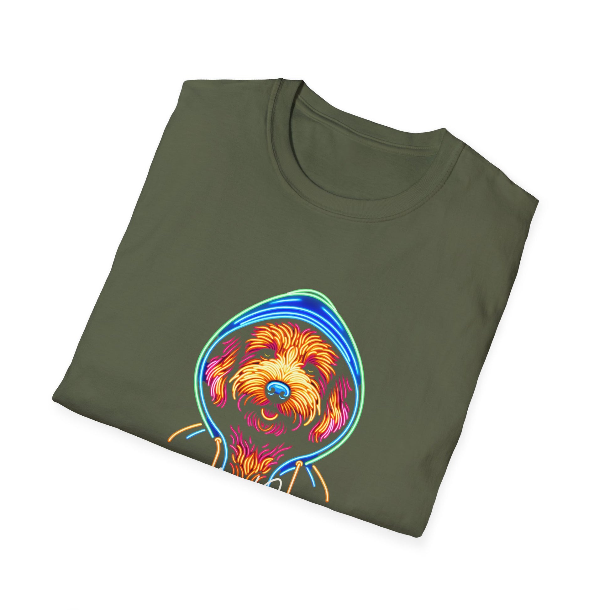 Unisex Neon T-Shirt - Chill Dawg Design - Buffoodle Designs