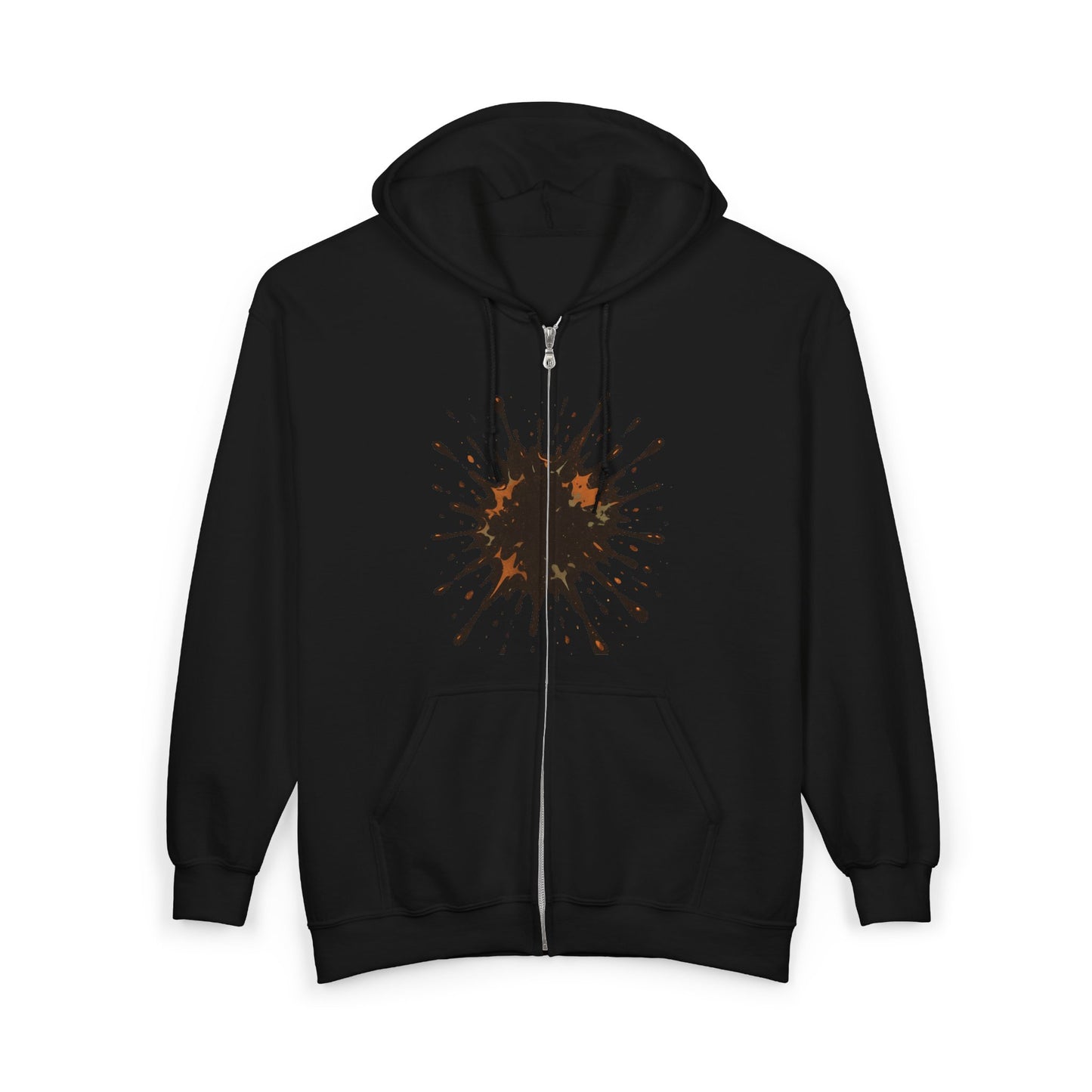 Mud splatter full zip hoodie unisex