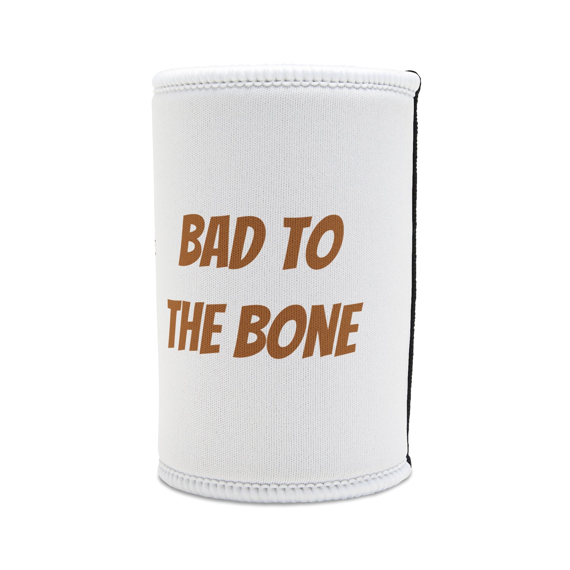 Stubby Holder Bad dog 'Woofy Pesci' in White - Buffoodle Designs