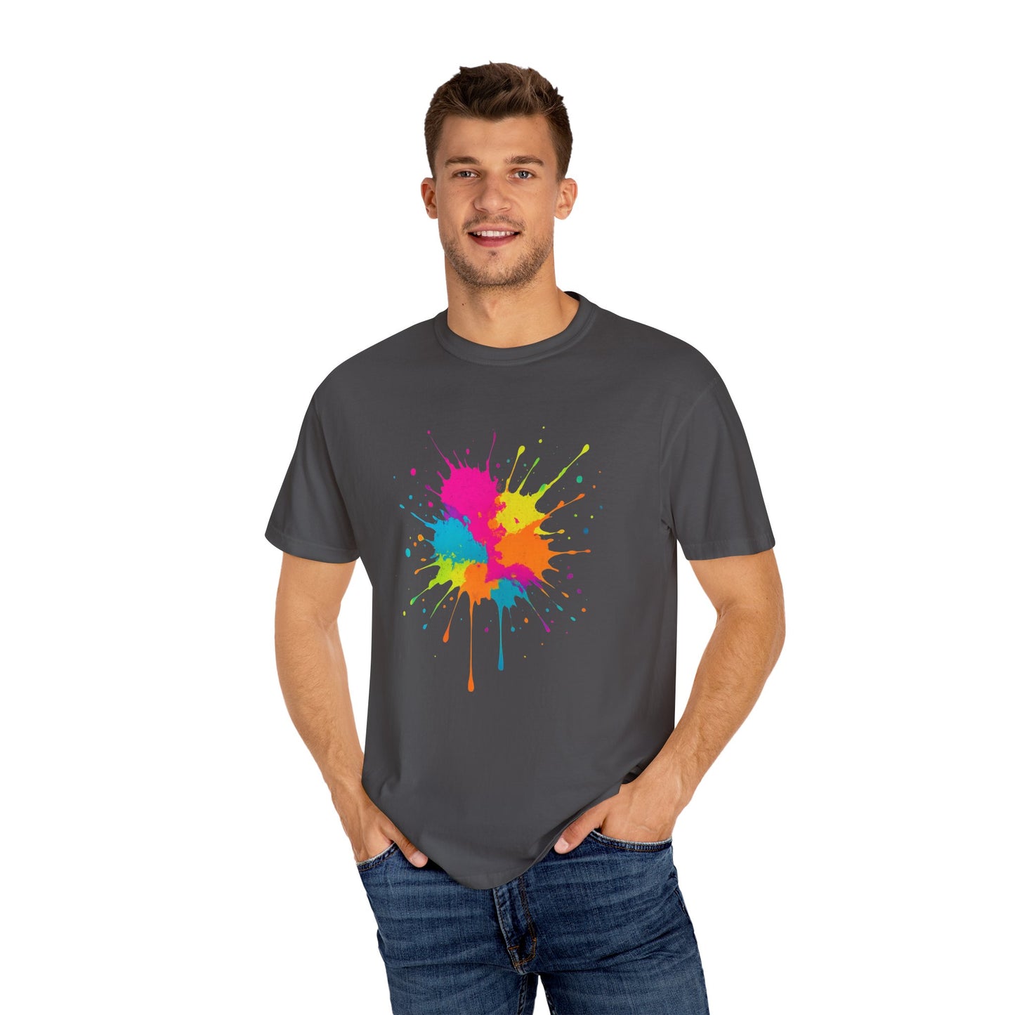 Fluro Paint Splatter T-Shirt