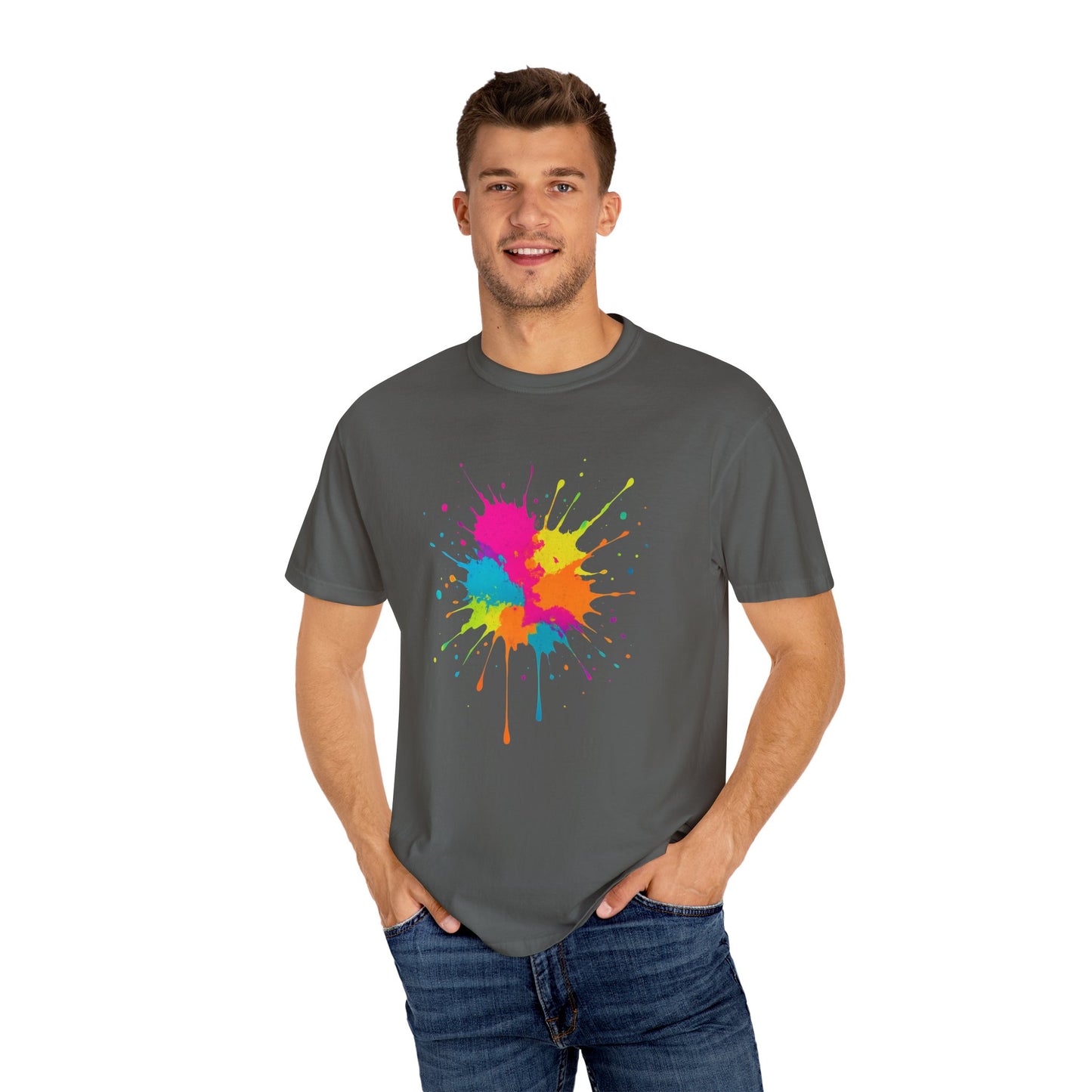 Fluro Paint Splatter T-Shirt