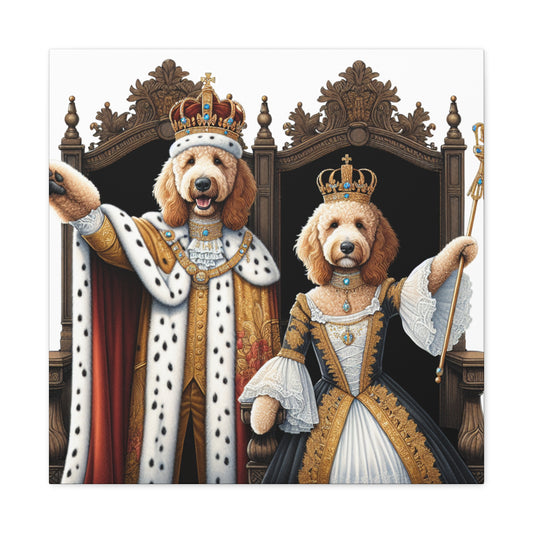 King and Queen Golden Doodles Print