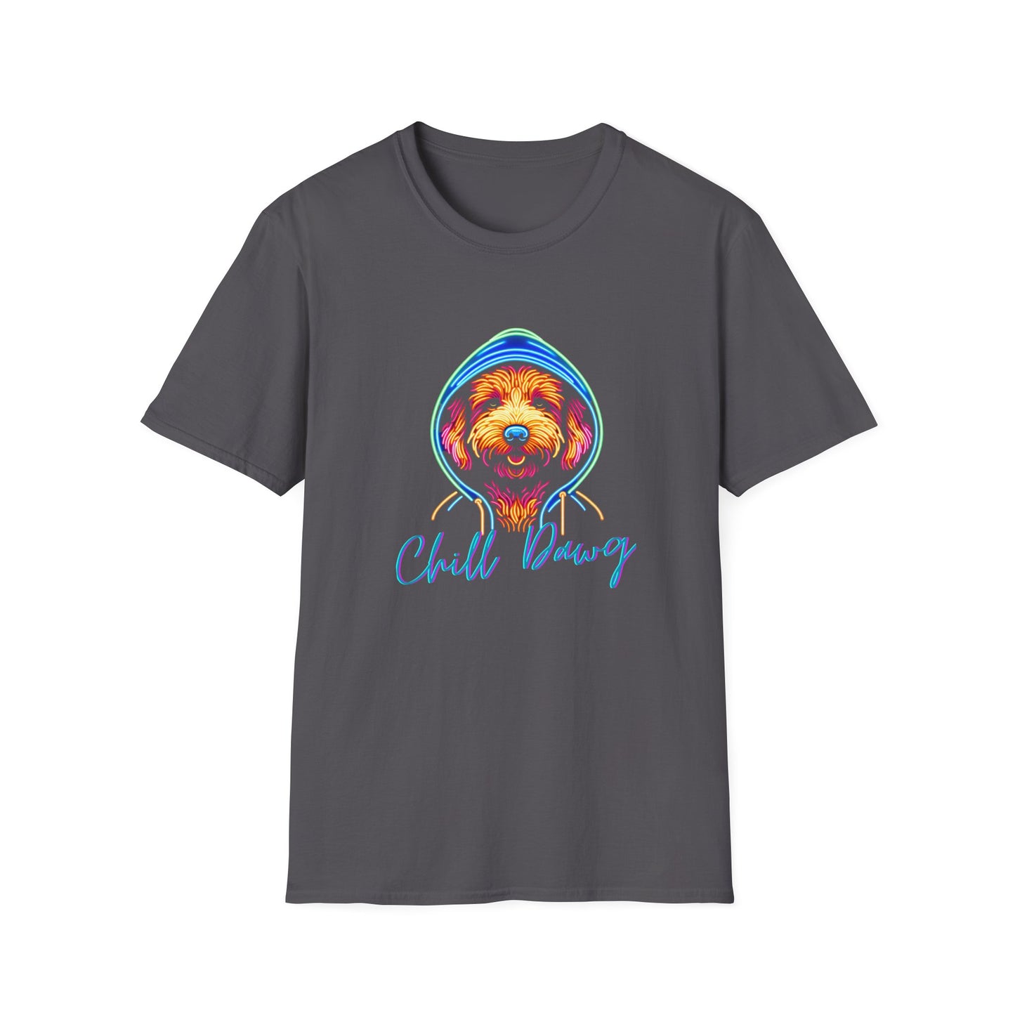 Unisex Neon T-Shirt - Chill Dawg Design - Buffoodle Designs