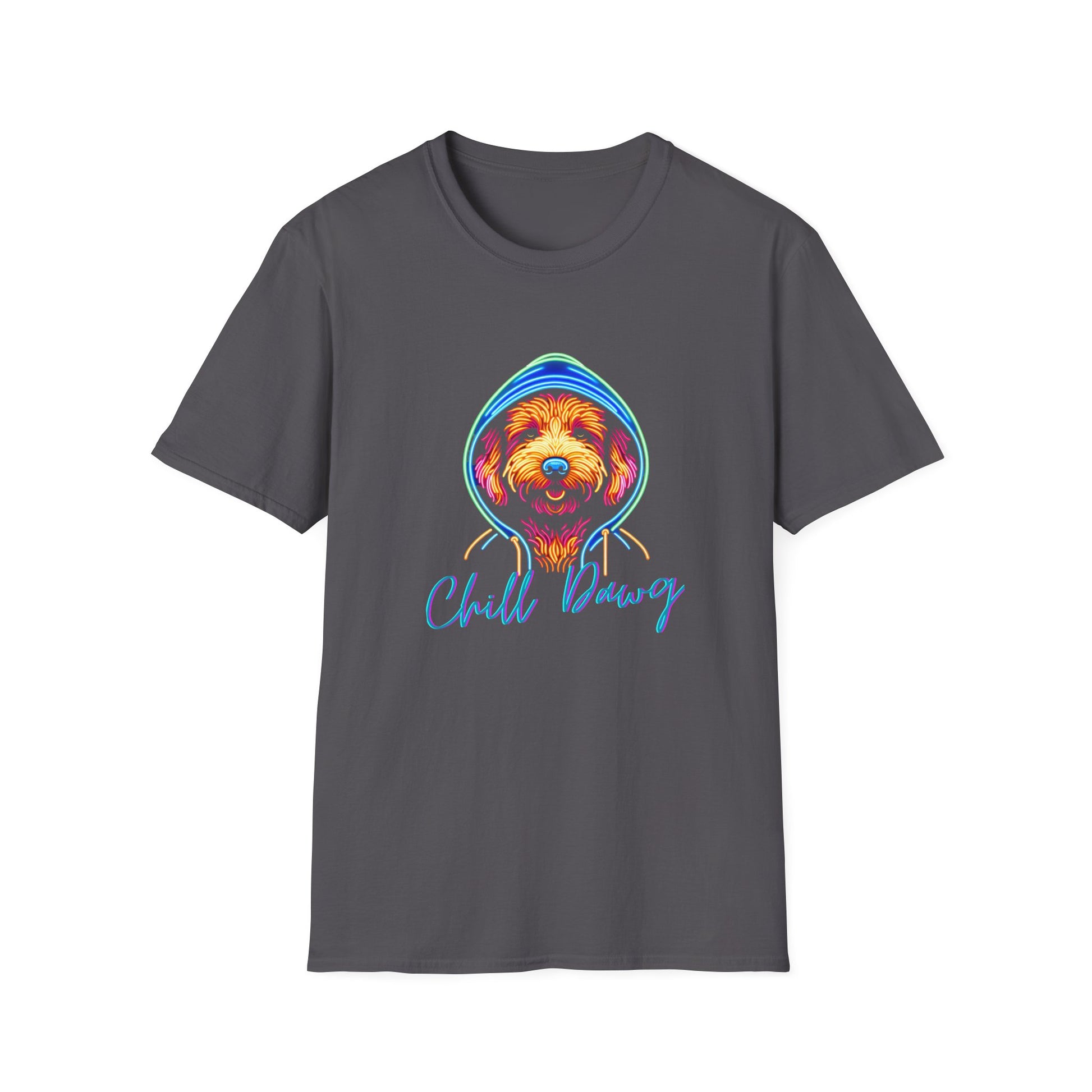 Unisex Neon T-Shirt - Chill Dawg Design - Buffoodle Designs