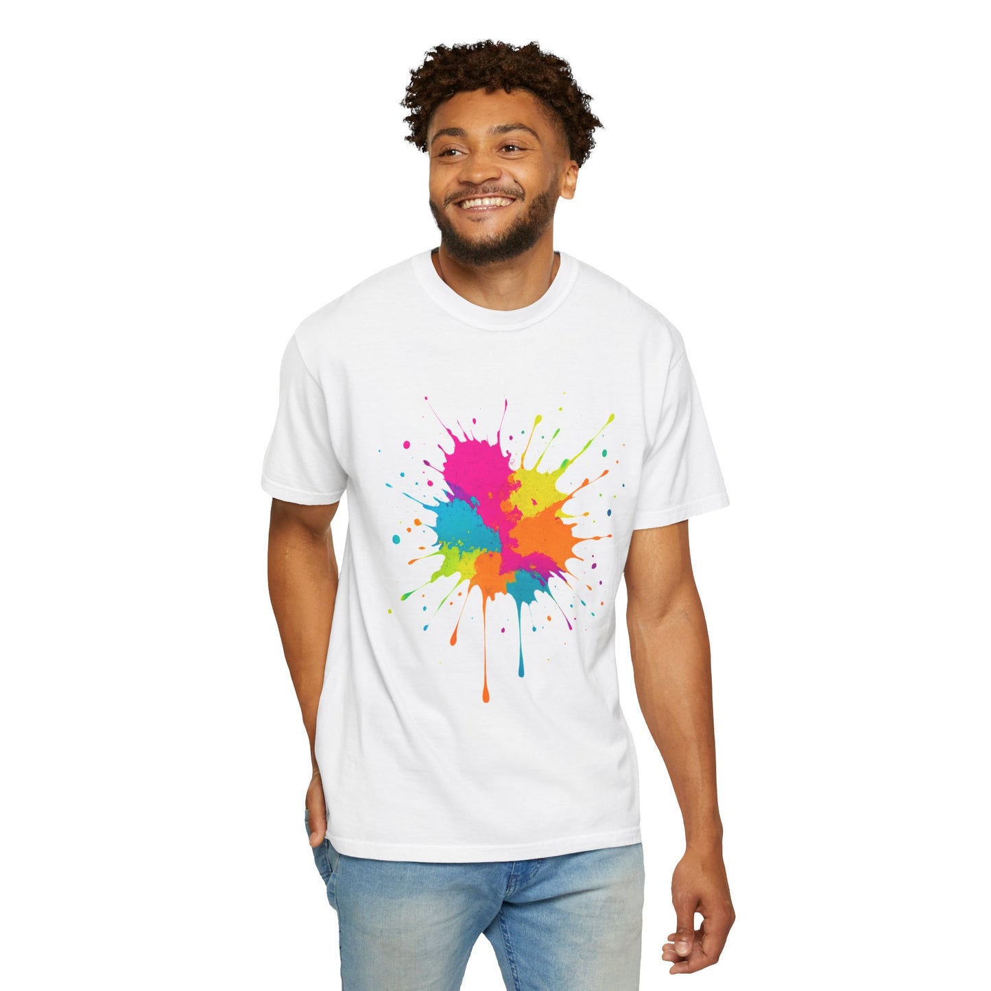 Fluro Paint Splatter T-Shirt