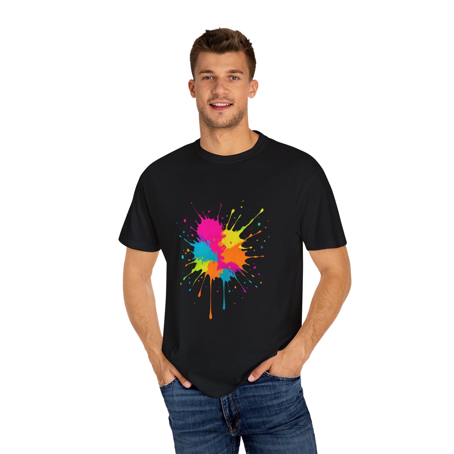 Fluro Paint Splatter T-Shirt
