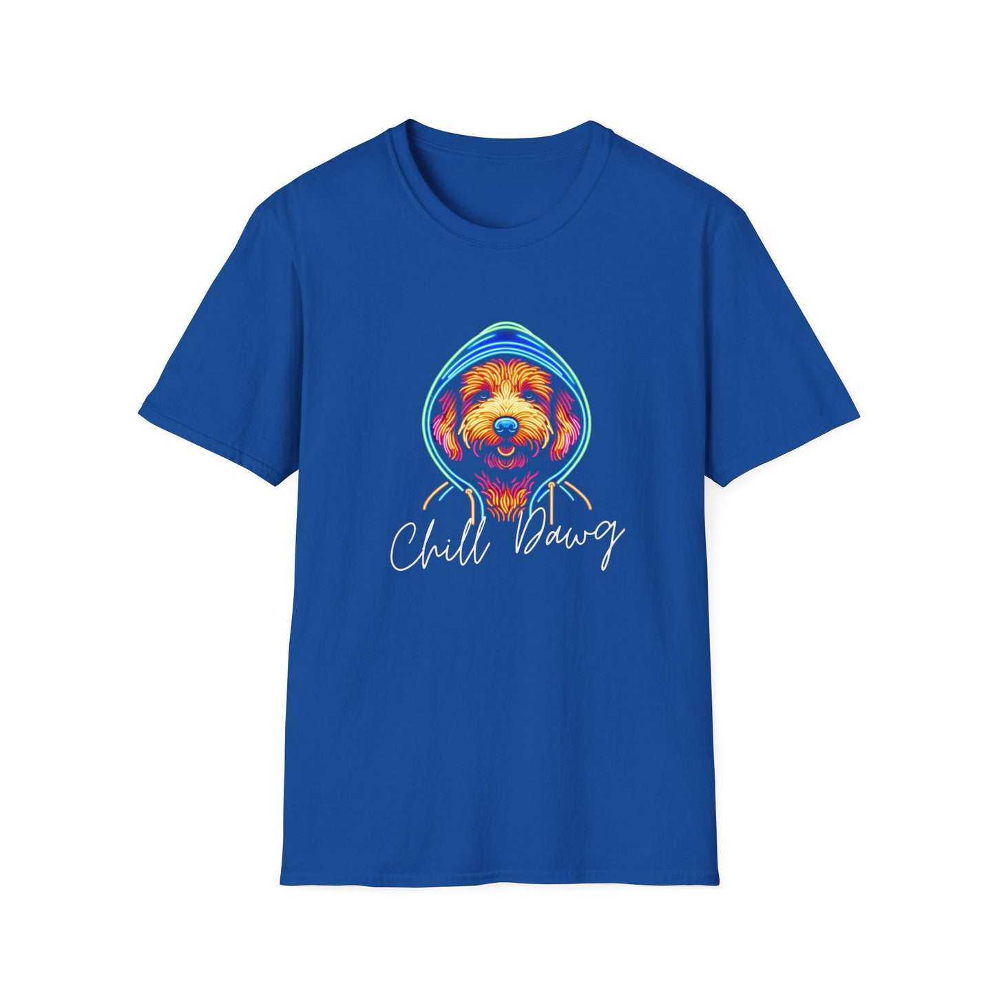 Unisex Neon T-Shirt - Chill Dawg Design - Buffoodle Designs