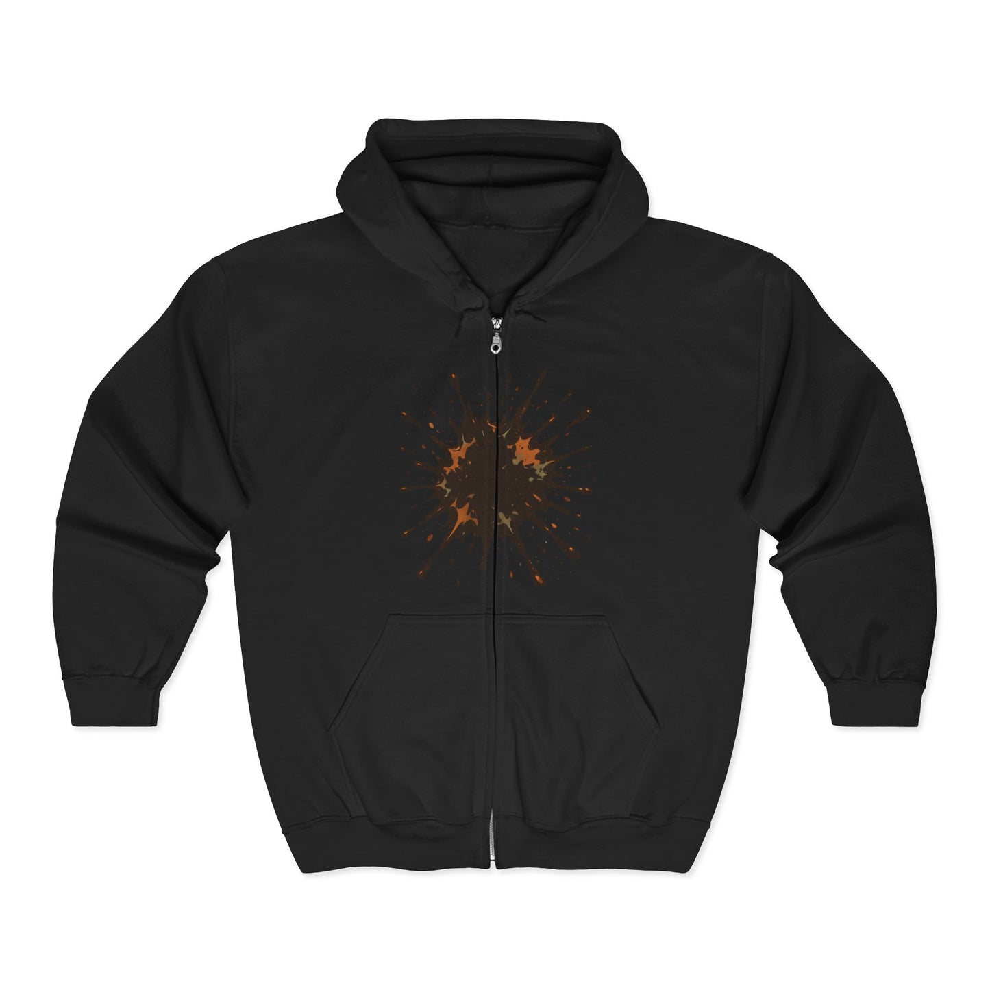 Mud splatter full zip hoodie unisex